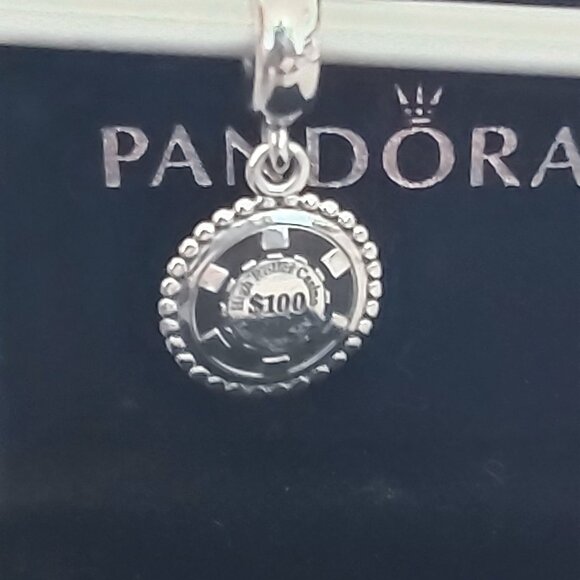 Authentic Pandora Sterling Silver "Las Vegas Exclusive" High Roller ChipUSB90010 - Picture 4 of 10